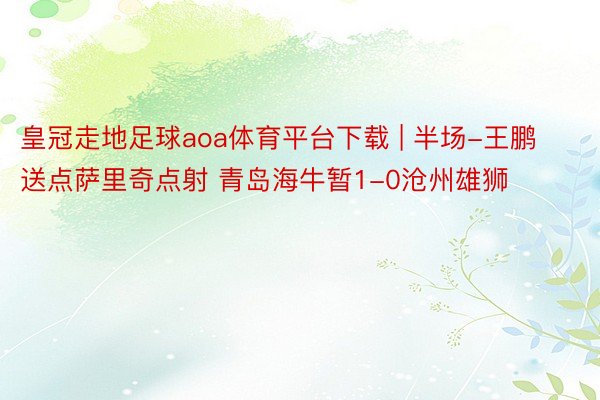 皇冠走地足球aoa体育平台下载 | 半场-王鹏送点萨里奇点射 青岛海牛暂1-0沧